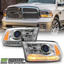 2013-2018 Ram 1500 2500 3500 Chrome Projector Headlights Headlamps Left+Right picture