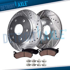 Front Drilled Rotors + Brake Pads for Chevy Silverado GMC Sierra 1500 Cadillac picture
