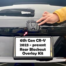 Honda CR-V CRV Blackout Emblem Overlay, Glossy Black, 2023 2024, Accessories picture