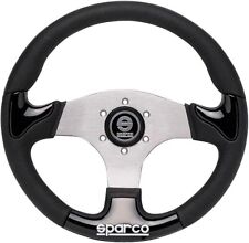 Sparco P 222 Black Steering Wheel 345mm OD, Flat Dish picture