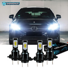 For 2008-2017 Mercedes-Benz C300 - Front LED Headlight 4X Bulbs High-Low beam picture