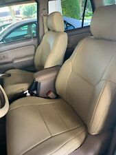 TOYOTA 4RUNNER 1996-2002 BEIGE S.LEATHER CUSTOM MADE FIT FRONT SEAT COVERS picture