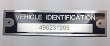 Vehicle Identification Car Truck Frame Plate Serial Model # ID Tag Engraved 4X1