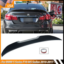 Gloss Black PSM Style Rear Spoiler Lip Wing For BMW 5 Series F10 M5 2010-2017 picture