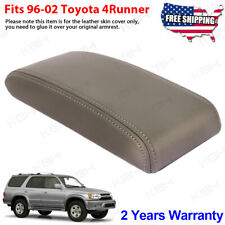 Fit 1996-2002 Toyota 4Runner Center Console Armrest Leather Cover Dark Tan Brown picture