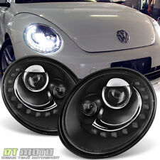 2006-2010 VW Beetle Projector Headlights w/DRL LED Running Light Pair Left+Right picture