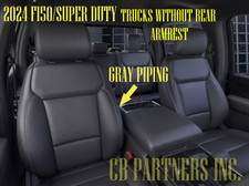 OEM NEW TAKEOFF FORD F150 BLACK AUTO LEATHER SEAT UPHOLSTERY GRAY PIPE 2021-2026 picture