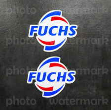 2x FUCHS Sticker Graphic Decals Moto Racing Rally, BTCC, Oil, MotoGP Lubricants  picture
