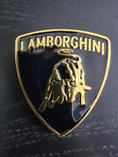 Lamborghini Large Gold Metal Bull Shield Emblem Logo Decal picture