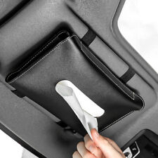 Car Tissue Box Sun Visor PU Leather Holder Interior Storage Napkin Accessories picture