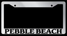 Chrome METAL License Plate Frame PEBBLE BEACH Auto Accessory 2500 picture
