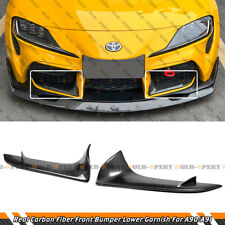 For 20-24 Toyota Supra GR A90 A91 Carbon Fiber Front Bumper Lower Garnish Cover picture