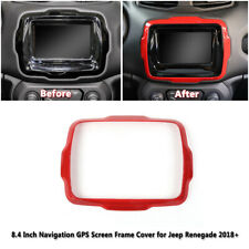 For Jeep Renegade 2018+ Navigation GPS 8.4inch Screen Frame Panel Trim Cover Red picture