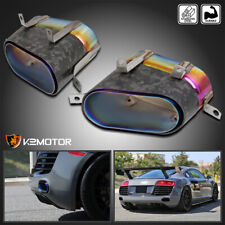 Fits 2008-2012 Audi R8 V8 4.2L Base / Spyder Forged Carbon / Purple Exhaust Tips picture