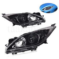 Headlights For 2010 2011 2012 2013 Mazda 3 Headlamp Left+Right Black Housing picture