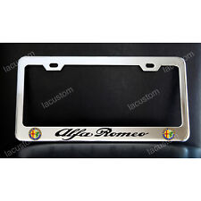 Alfa Romeo License Plate Frame, Custom Made of Chrome Plated Metal picture