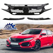 For 2016-2018 Honda Civic Front Grille Type R Style Hood Grill Hatchback Sedan picture