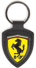Scuderia Ferrari F1 Leather Prancing Horse Badge Keychain picture