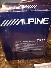 alpine 7511 car stereo FM/AM Cassette Receiver Rare Old-school Complete In Box picture