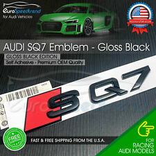 Audi SQ7 Gloss Black Emblem 3D Trunk Logo Badge Rear Tailgate Lid Nameplate Q7 picture