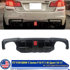 Gloss Black FOR 11-16 BMW F10 F11 M5 535i 528i F1 Style Rear Bumper Diffuser Lip picture