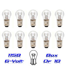 1158 6 Volt 6V Tail Light Brake Stop Turn Signal Lamp Bulbs Box Of 10 picture
