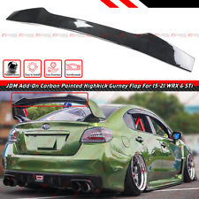For 2015-21 Subaru WRX STi Wing Carbon Look Add-on Gurney Flap Spoiler Extension picture