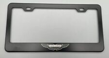 Aston Martin Logo Black License Plate Frame Stainless Steel with Laser Engraved  picture