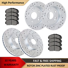 Front Rear Drilled Slotted Brake Rotors and Pads Kit for Honda Accord EX EXL picture