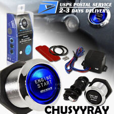 LED-Blue For Car Engine Start Push Button Switch Ignition Starter Universal Kit picture