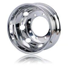 Truck Wheels 19.5 X 6.75 Forged Aluminum Rims Fit Rear Polished Inside UNIRACING picture