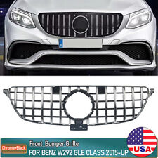 Grille Grill For Mercedes Benz GLE Class C292 W292 Coupe GTR 15-19 Chrome+Black picture