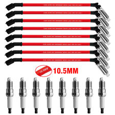 High Performance 8*Spark Plugs + 8* Wires Set for Chevy GMC 4.8L 5.3L 6.0L V8 picture