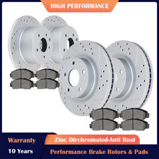 Front Rear Brakes and Slotted Rotors Brake Pads for 2013-18 Nissan Altima Sedan picture