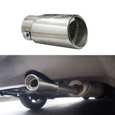 Silver Stainless Steel Car Rear Round Exhaust Pipe Tail Muffler Tip Accessories picture