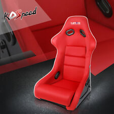 NRG Innovations FRP-300RD Fixed Back Large Size Bucket Racing Seat Red/Black picture