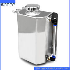 Universal 2L Aluminum Radiator Coolant Overflow Expansion Water Tank Silver picture