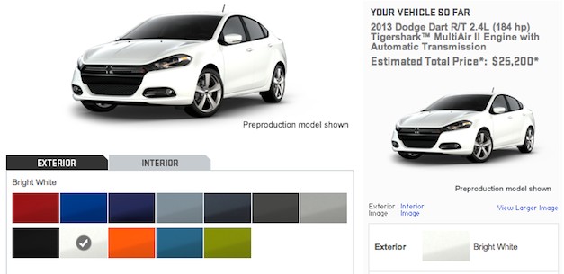 Build Your Own 2013 Dodge Dart