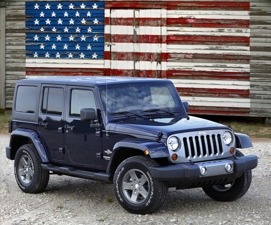 2012 Jeep Wrangler Unlimited Freedom Edition Flag