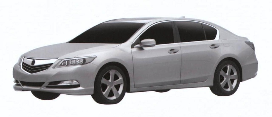 Acura RLX Patent Drawing Front 7/8 View