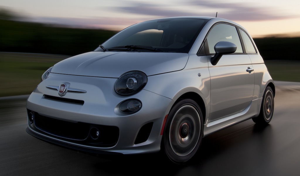 2013 Fiat 500 Turbo Front 3/4 Action View