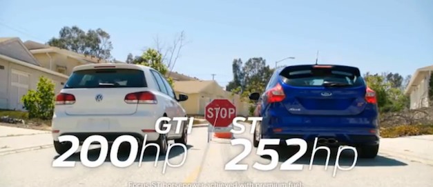 Ken Block and Vaughn Gittin, Jr. play with the Ford Focus ST, VW GTI