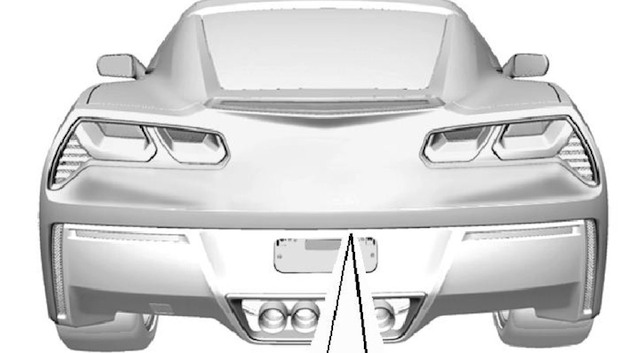 2014 Chevrolet Corvette C7 Rear Drawing