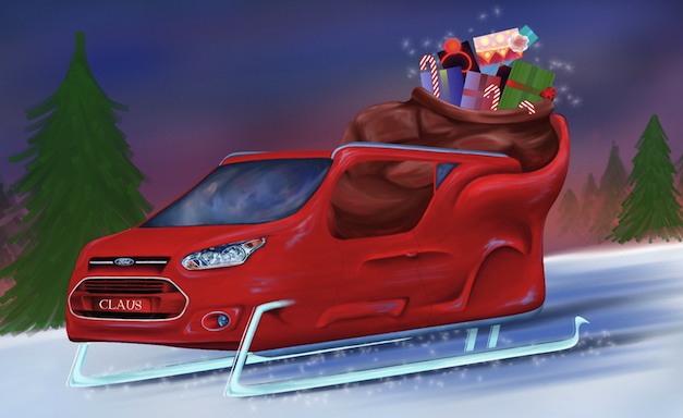 Santa's all-new 2014 Transit Connect Wagon Sleigh Concept