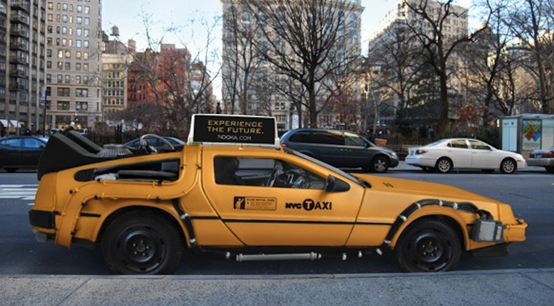 DeLorean DMC-12 NYC taxi cab concept Side View