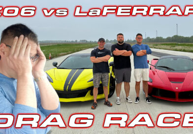 Billionaire Brothers try to beat the DragTimes C8 Z06 in their $4M Ferrari LaFerrari and 458 Spider