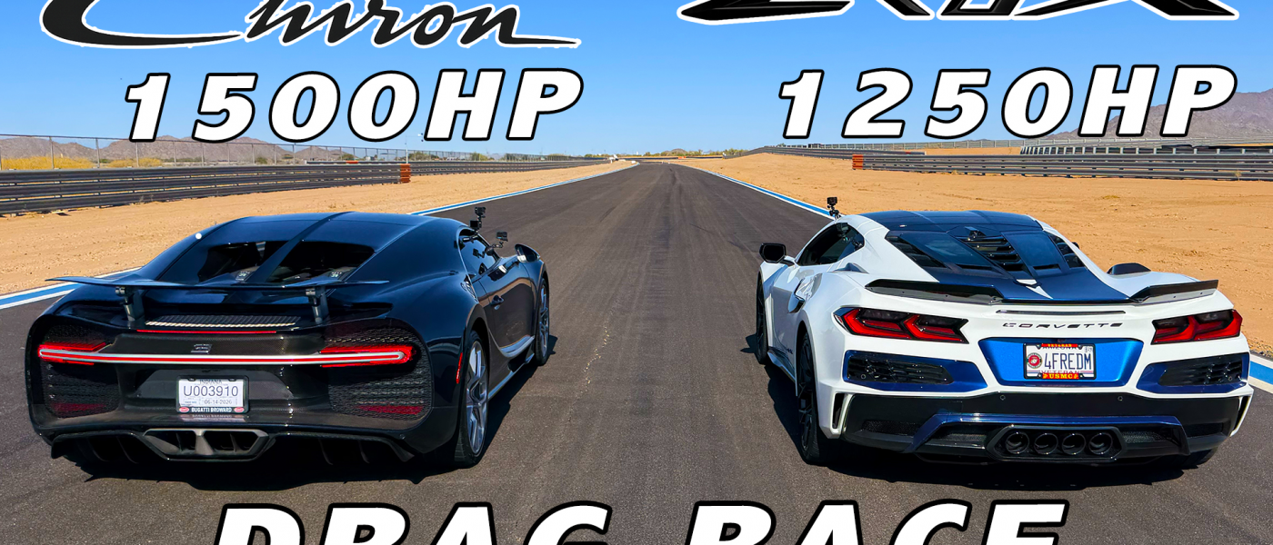 Corvette ZR1X vs Bugatti Chiron Drag and Roll Races Corvette ZR1X vs Bugatti Chiron Drag and Roll Races